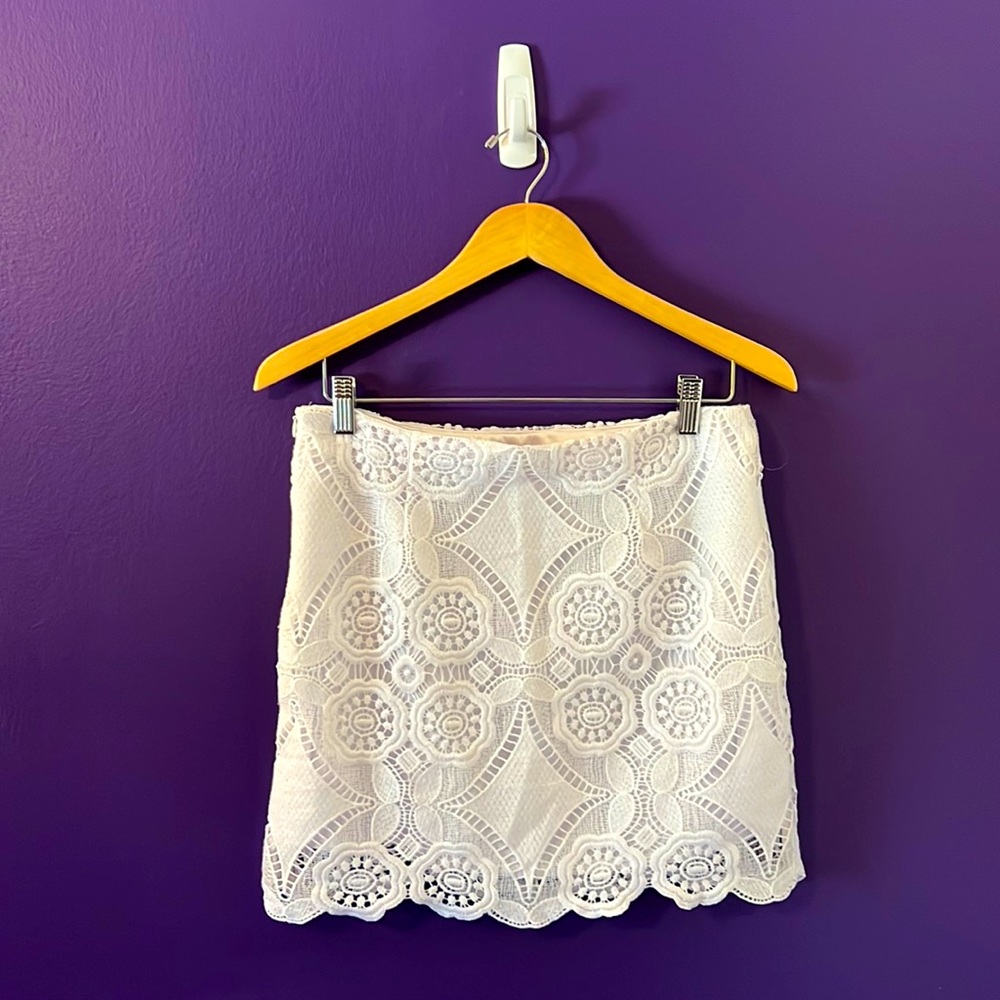 Saks Fifth Avenue lace mini skirt